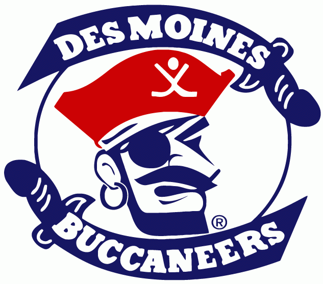 Des Moines Buccaneers 1980 81-2004 05 Primary Logo iron on paper